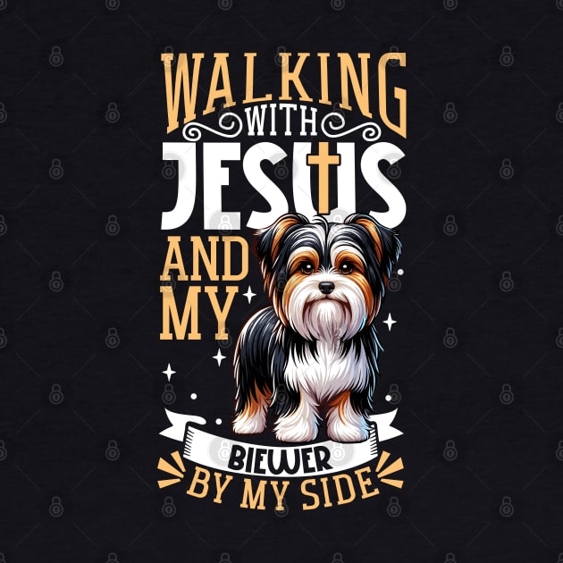 Jesus and dog - Biewer Terrier by Modern Medieval Design